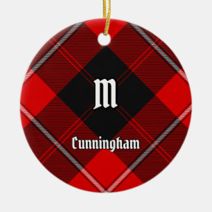 Klan Cunningham Tartan Julgransprydnad Keramik