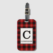 Klan Cunningham Tartan Monogrammed