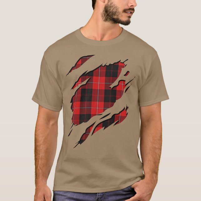 Klan Cunningham Tartan Play Effects T Shirt (Framsida)