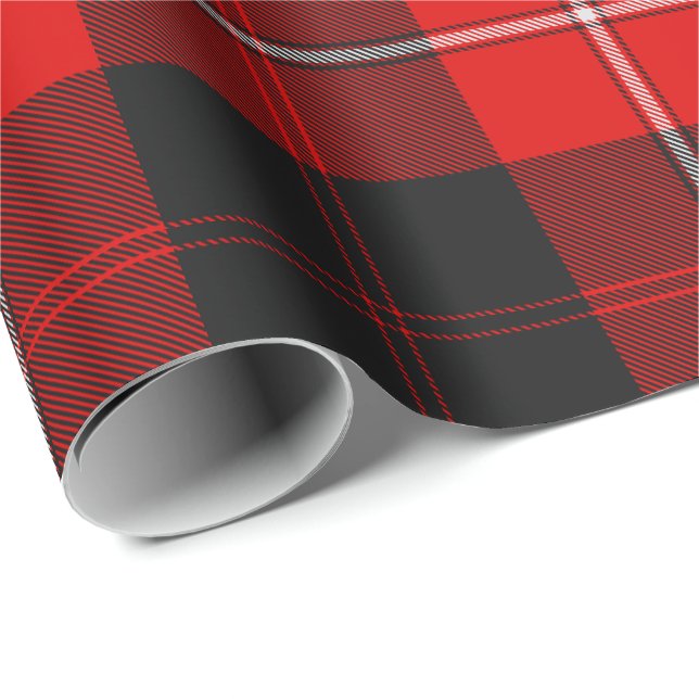 Klan Cunningham Tartan Presentpapper (Rullad Hörn)