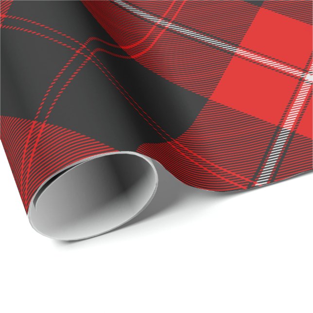 Klan Cunningham Tartan Presentpapper (Rullad Hörn)