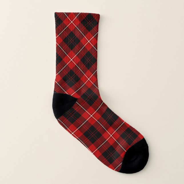 Klan Cunningham Tartan Red and Black Play Strumpor (Vänster inuti)
