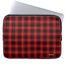 Klan Cunningham Tartan Red Play Monogram