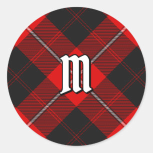 Klan Cunningham Tartan Runt Klistermärke