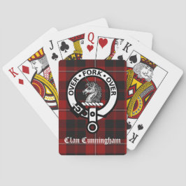 Klan Cunningham Vapensköld Badge och Tartan Casinokort