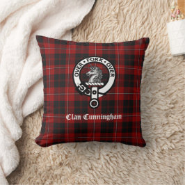 Klan Cunningham Vapensköld Badge och Tartan Kudde