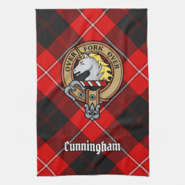 Klan Cunningham Vapensköld över Tartan Kökshandduk