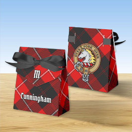 Klan Cunningham Vapensköld över Tartan Presentaskar