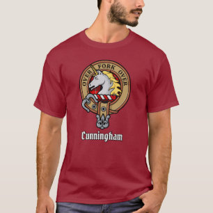Klan Cunningham Vapensköld över Tartan T Shirt