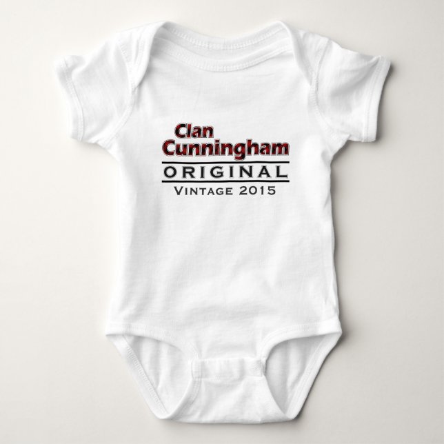 Klan Cunningham-Vintage Anpassa ditt födelsedag T-shirt (Framsida)