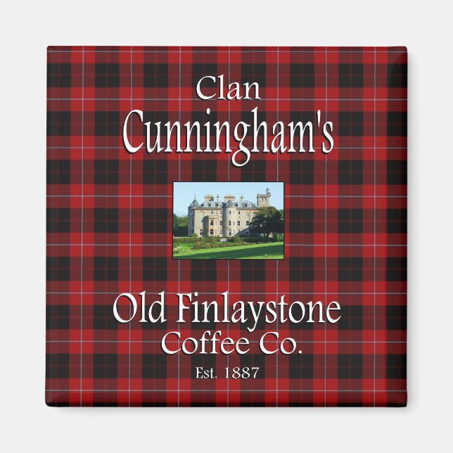 Klan Cunninghams gamla Finlaystone Coffee Co. Magnet (Framsidan)