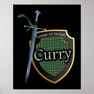 Klan Currie Curry Scottish Tartan Poster