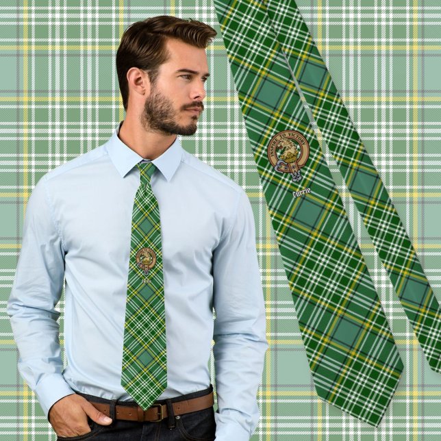 Klan Currie Lejon Vapensköld över Tartan Slips (Skapare uppladdad)