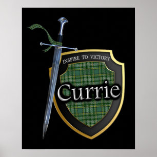 Klan Currie Scottish Tartan Poster