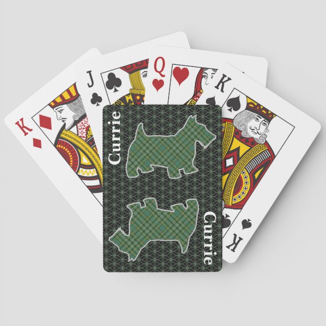 Klan Currie Tartan Scottish Terrier Edition Casinokort (Baksidan)