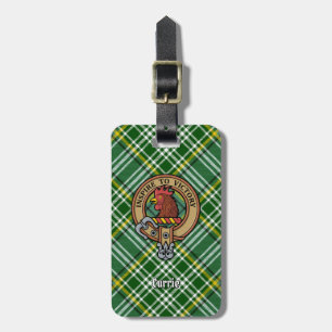 Klan Currie Tupp Vapensköld över Tartan Bagagebricka