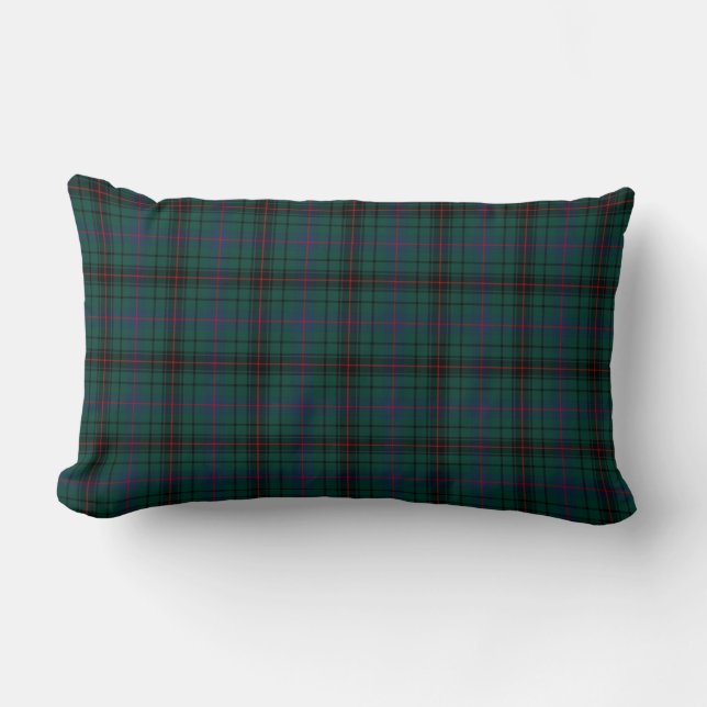 Klan Davidson Forest Grönt Scottish Tartan Lumbarkudde (Framsida)