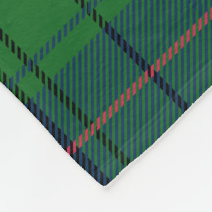 Klan Davidson Play Tartan Blue Grönt Black Check Fleecefilt
