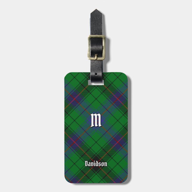Klan Davidson Tartan Bagagebricka (Vertikal Framsida)