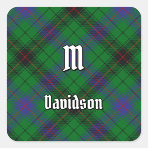 Klan Davidson Tartan Fyrkantigt Klistermärke
