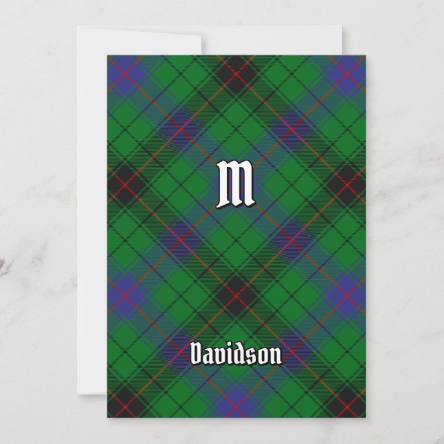 Klan Davidson Tartan Inbjudningar (Framsida)