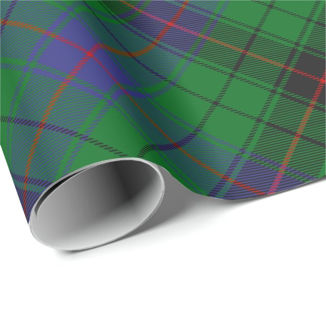 Klan Davidson Tartan Presentpapper (Rullad Hörn)