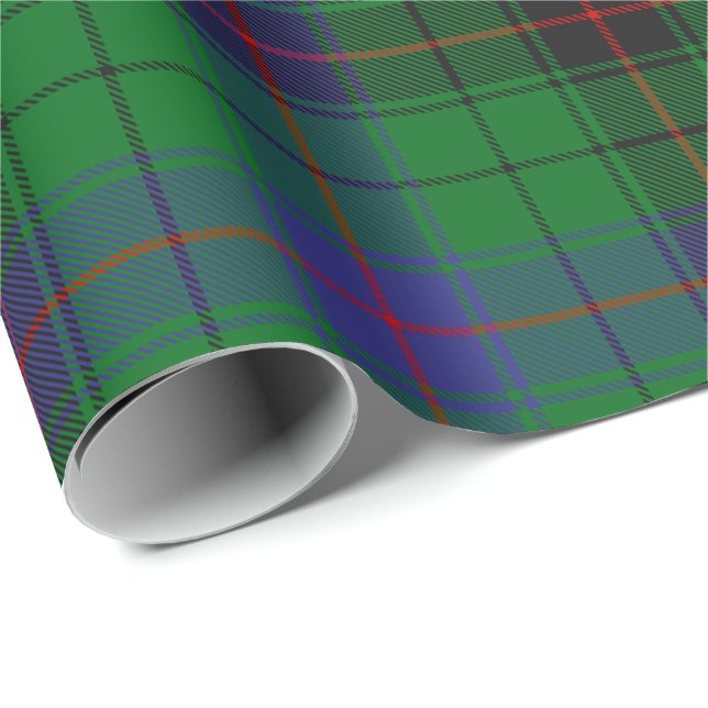 Klan Davidson Tartan Presentpapper (Rullad Hörn)
