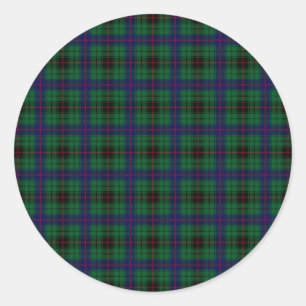 Klan Davidson Tartan Runt Klistermärke