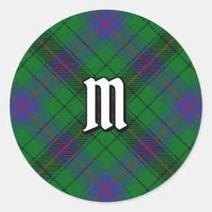 Klan Davidson Tartan Runt Klistermärke
