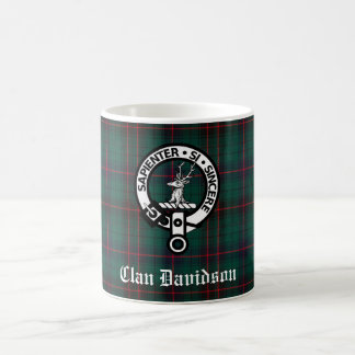 Klan Davidson Vapensköld Badge och Tartan-Anpassad Kaffemugg