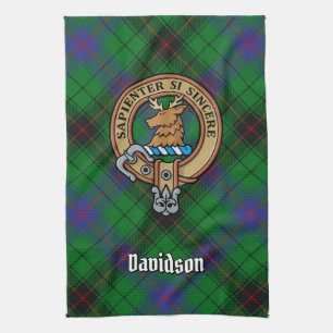 Klan Davidson Vapensköld över Tartan Kökshandduk