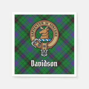 Klan Davidson Vapensköld över Tartan Pappersservett