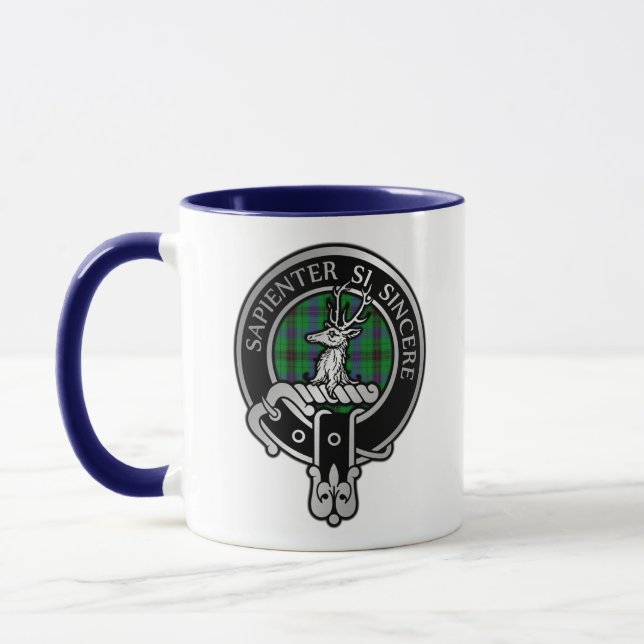 Klan Davidson Vapensköld & Tartan Mugg (Vänster)