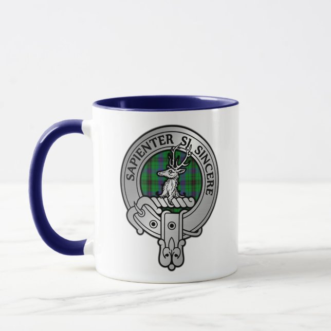 Klan Davidson Vapensköld & Tartan Mugg (Vänster)