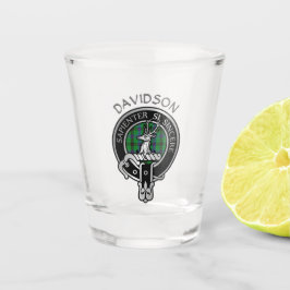 Klan Davidson Vapensköld & Tartan Shot Glass