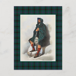 Klan Davidson Vintage Illustration Tartan Ram Vykort