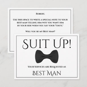 Klän dig - Vara min bestman-kort Kort