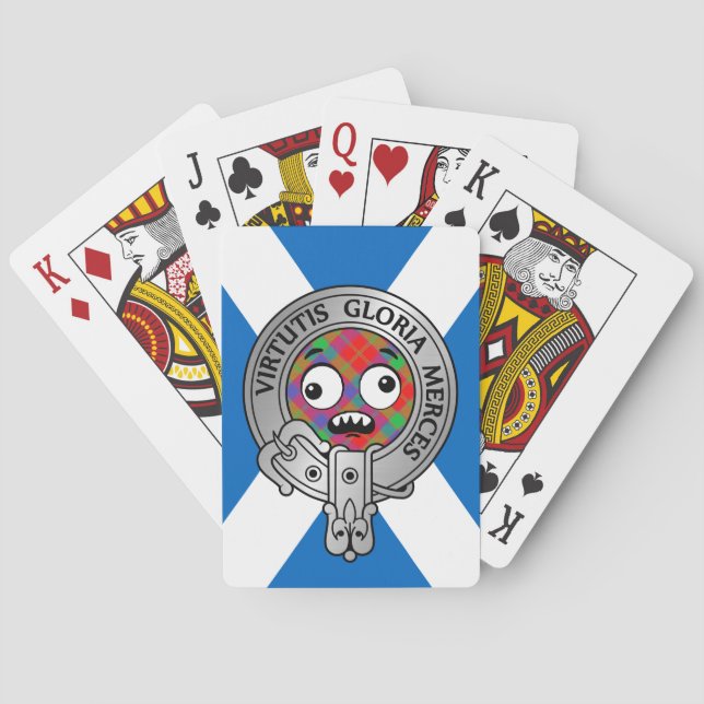 Klan Donnachaidh | Robertson Vapensköld & Tartan B Casinokort (Baksidan)