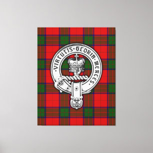 Klan Donnachaidh (Robertson) Vapensköld & Tartan Canvastryck