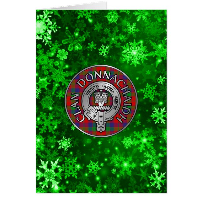 Klan Donnachaidh | Robertson Vapensköld & Tartan Hälsningskort (Framsidan)
