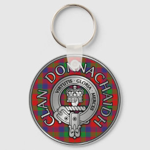 Klan Donnachaidh Robertson Vapensköld & Tartan Nyckelring