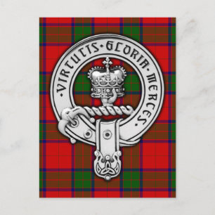 Klan Donnachaidh (Robertson) Vapensköld & Tartan Vykort