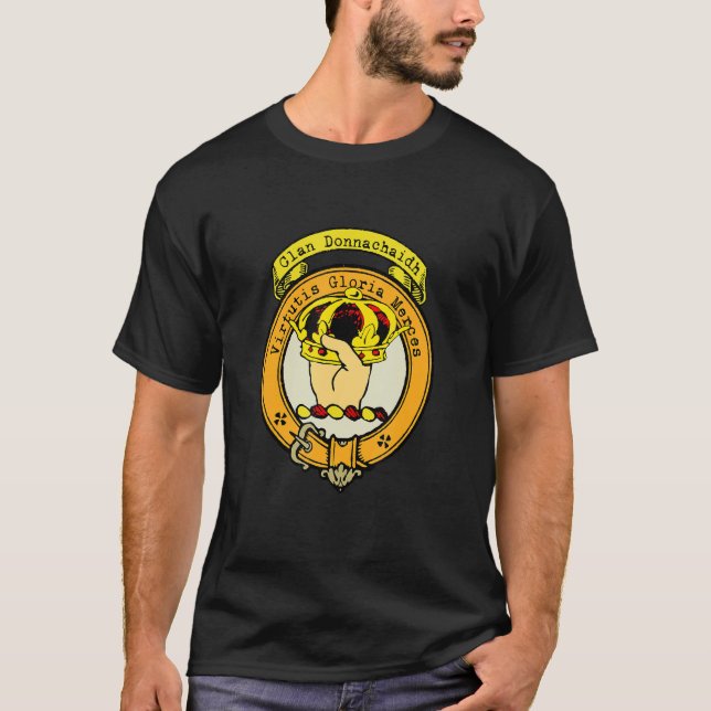 Klan Donnachaidh Scottish Vapensköld T Shirt (Framsida)