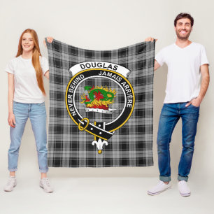 Klan Douglas Grått Tartan Play Fleecefilt