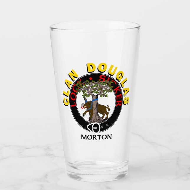 Klan Douglas ’LOCK SICKER’ 16oz Glass Tumbler Glaskopp (Framsida)