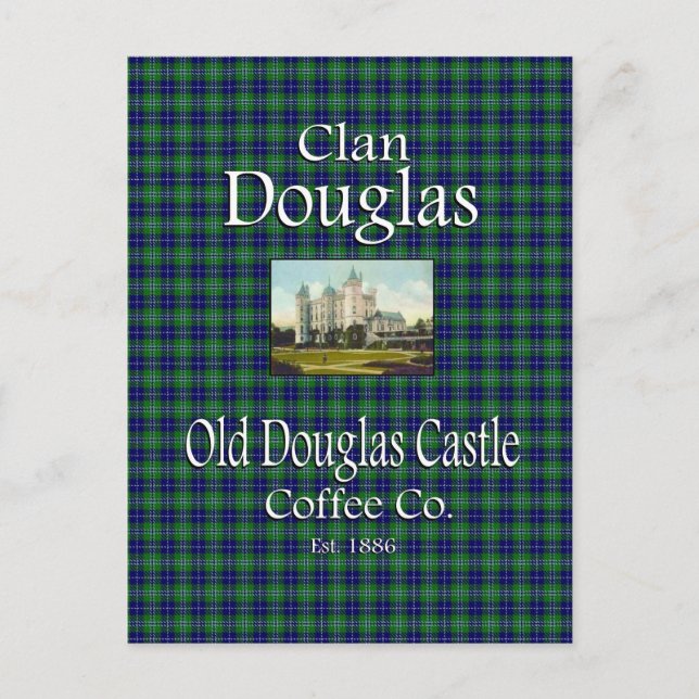 Klan Douglas Old Douglas Castle Coffee Co. Vykort (Framsida)
