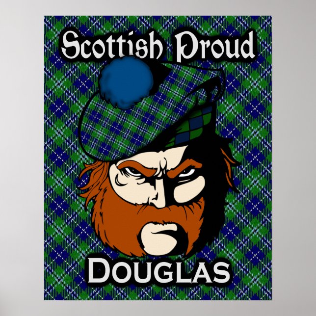 Klan Douglas Scottish Tartan Poster (Framsidan)