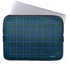 Klan Douglas Tartan Blue och Grönt Play Monogram