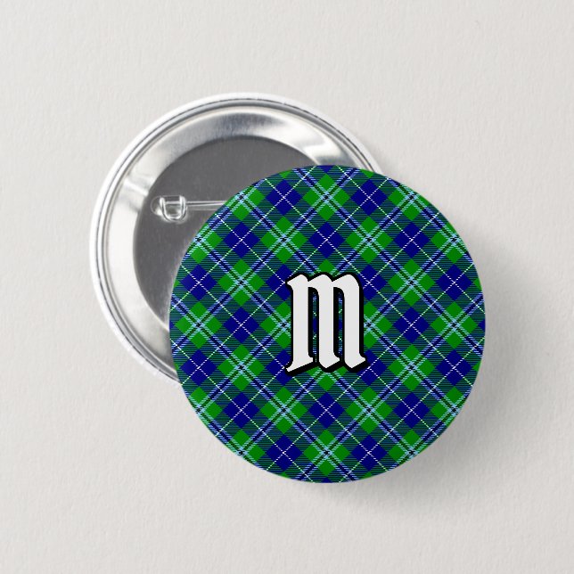 Klan Douglas Tartan Button Knapp (Framsida & baksida)