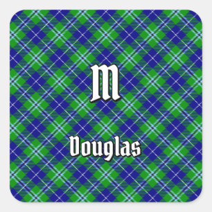Klan Douglas Tartan Fyrkantigt Klistermärke
